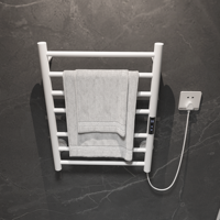 Sèche-serviettes électrique thermostatique avec écran LCD, séche-linge imperméable, porte-peignoir, acier inoxydable, usage hôtelier, salle de bain
