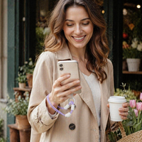 Nouvelle sangle de poignet en nylon avec boucle métallique colorée, anti-perte, tressée, breloque de téléphone, porte-clés unisexe, cordon coloré pour téléphone portable