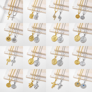 Collar sin deslustre, dijes, joyería minimalista, colgante masónico para hombres, colgantes personalizados de acero inoxidable al por mayor - Product Image 3