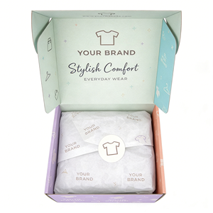 Caja de Envío para Bufandas y Prendas de Vestir, Embalaje Personalizado para Comercio Electrónico, Caja de Cartón Corrugado Tipo E con Cierre Automático - Product Image 4