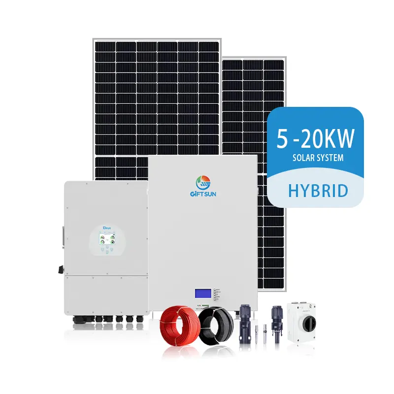 Competitive Price Solar Energy System 50KW 30KW 20KW Hybrid Solar System 15KW Off Grid Solar Power System With Lithium Battery