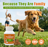 Pevet - Échantillon à 0,99 $ - Friandises multifonctionnelles 8-en-1 pour animaux de compagnie - Complément alimentaire pour la santé de la peau et des articulations - Marque privée pour chiens