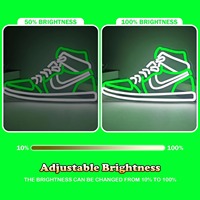 Enseigne LED personnalisable pour baskets, éclairage néon étanche pour publicité, décoration murale pour chambre, bar, fête ou man cave