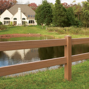 Heavy Duty 4 Rail Valla Caballo Granja barata 4 Riel 6 "3 Riel Grano <span class=keywords><strong>de</strong></span> <span class=keywords><strong>madera</strong></span> Caballo Paddock Plástico PVC Valla <span class=keywords><strong>de</strong></span> vinilo - Product Image 5