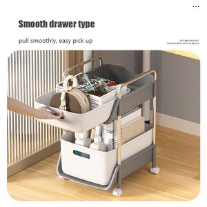 Chariot de rangement mobile à 2 niveaux de 26 et 32 <span class=keywords><strong>cm</strong></span>, support de cuisine <span class=keywords><strong>coulissant</strong></span> pour bureau, <span class=keywords><strong>panier</strong></span> <span class=keywords><strong>coulissant</strong></span> sous l'évier, organisateur, support mobile - Product Image 6