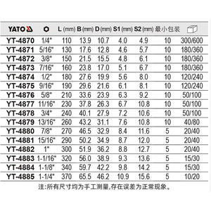 Yato Combination <b>Spanner</b> <b>Imperial</b> 10mm CrV Steel Double End Hex Wrench - Product Image 4