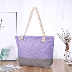Bolsas de Playa Grandes de Diseño Moderno al por Mayor, Bolsa de Mano de Viaje Personalizada, Bolsa de Playa de Lona de Algodón - Product Image 4