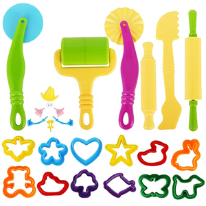 ชุดของเล่นกดปั้น DIY สำหรับเด็ก ชุดเครื่องมือปั้นดินน้ำมัน 20 ชิ้น ดินปั้น 12 สี พลาสติก สำหรับเด็กอายุ 2-4 ปี - Product Image 6