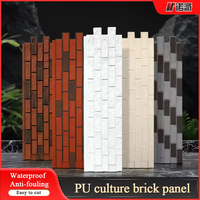 Panneau mural décoratif en pierre PU, pierre artificielle en polyuréthane, design moderne en brique rouge, résistant à l'humidité pour l'extérieur