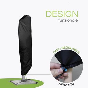 Housse de protection solaire 25/35x165 cm en polyester imperméable avec sangle pour usage extérieur - Product Image 3