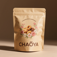 Sachet en plastique transparent personnalisé refermable Noix de cajou Biscuit Cookie Sachet debout en plastique Sacs d'emballage en aluminium et en papier kraft