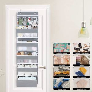 Door Hanging Organizer Nursery Closet Cabinet Baby Storage with 4 Large Pockets and 3 Small PVC Pockets for Cosmetics Sundries - Product Image 2