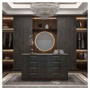 Armoires de chambre à coucher en bois massif de conception moderne et luxueuse, dernier modèle, armoire multifonctionnelle adaptée aux hommes - Product Image 1