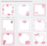 Bloc de Notas Adhesivas de Estilo Floral Retro, 50 Hojas, Reutilizable, Pequeño, para Promociones