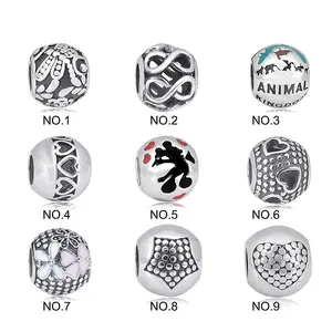 wholesale beads designer charms for diy bracelet stainless steel diy charms beads heart charms pendants jewelry making