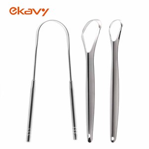 Cá nhân cao cấp đồng thẳng thép không gỉ bạc Túi lưỡi sạch lưỡi <span class=keywords><strong>scraper</strong></span> với hộp kim loại - Product Image 3