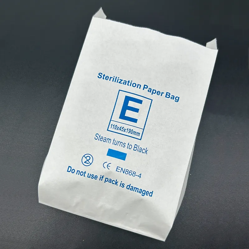Sacs en papier gusseted de stérilisation jetable médicale pour l'emballage de dispositif chirurgical
