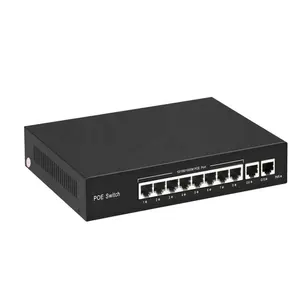 10 Poort Volledige Gigabit 10/100/1000Mbps 802.3af / 802.3at Poe Ethernet Netwerkswitch Met Ce-Certificaat