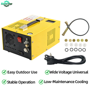 SolidTop Small Filter <strong>PCP</strong> Compressor 12V DC 110V 220V 4500PSI 30MPa 300Bar High Pressure <strong>Pump</strong> For Car Tires Scuba Dive Tanks - Product Image 1