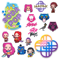 Nouvel Arrivage Vente en Gros JunXin XH-JX Breloques en PVC Personnages de Dessins Animés Boutons de Décoration pour Chaussures d'Enfants Sabots K-POP Demon Hunter CN;FUJ