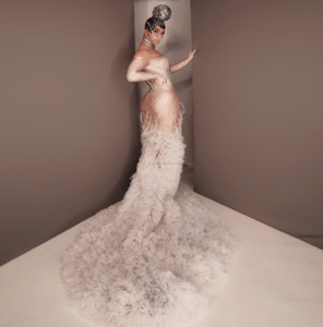 NOVANCE Y2615 abiti di tendenza 2022 spalline eleganti scintillanti diamanti abiti da <span class=keywords><strong>fata</strong></span> da <span class=keywords><strong>donna</strong></span> Tulle frange coda di pesce - Product Image 2