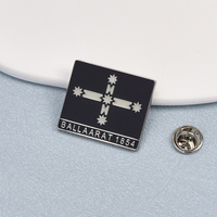 Badge en métal émaillé personnalisé avec logo, motif lettre, souvenir d'Australie, pour collection de souvenirs touristiques, vente en gros