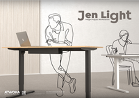 OKOMOKA Muebles de Oficina Personalizados, Silla de Escritorio Ergonómica Inteligente con Altura Ajustable Eléctrica, Mesa de Computadora Moderna de MDF para Oficina