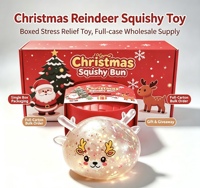 Jouet Squishy Renne de Noël, Doux, à Rebond Lent, Anti-Stress, Cadeau de Fêtes du Nouvel An, Kawaii et Mignon