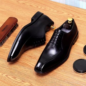 Chaussures habillées de luxe pour hommes en cuir de veau véritable haut de gamme, tendance, pour affaires et soirées, fabriquées à la main en Italie par Goodyear, à lacets, toutes saisons, style Oxford - Product Image 4