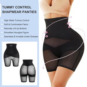 Lưới Shapewear Phụ Nữ Tummy Kiểm Soát Quần Lót Cao Eo Cơ Thể Shaper Giảm Béo Đùi Mỏng Hơn Bụng Phẳng Đồ Lót Shapewear - Product Image 5