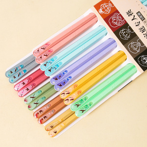 Palillos de aleación al por mayor, palillos de alta calidad en diez colores con forma de clavo, palillos de servir con forma de cuco, macaron - Product Image 1