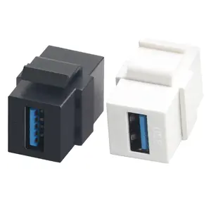 Adaptateurs USB type A Standard américain, noir et blanc, connecteur femelle 3.0/2.0 droit vers double