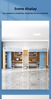 Yicai mobilier moderne lit supérieur en fer pour adulte bureau inférieur pour étudiants employés dortoir scolaire pour appartement lit mezzanine