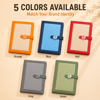 Cuaderno de Cuero PU de Lujo A5 Personalizado, Diario, Libreta de Negocios, Agenda de Tapa Dura con Bolígrafo, Elegante Set de Regalos