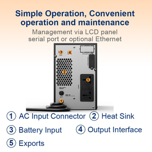 Online Lithiumbatterij-<span class=keywords><strong>Ups</strong></span> Voeding 1kva 1kw Echte Online Dual-Conversie Eenfasige 110V/220V <span class=keywords><strong>Ups</strong></span> Met Snmp-Kaart/Rs232 - Product Image 3