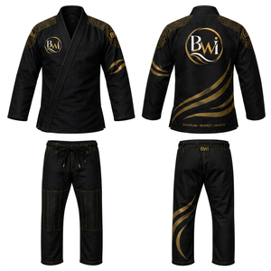 Kimono de BJJ BWI, vêtements de sport blancs, 100% coton, unisexe, adulte, coupe ample, respirant, anti-rétrécissement, 460g, impression par transfert thermique personnalisée - Product Image 1