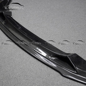 R Style Carbon Fiber Front Bumper Lip Chin Spoiler Wing <b>Splitter</b> for BMW F80 M3 F82 F83 M4 Front Lip - Product Image 4