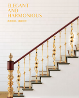 Balustrades luxueuses en alliage d'aluminium balcon colonne balustrades moderne intérieur escalier garde-corps mains courantes Villa escalier gril