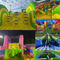 Château Commercial Gonflable pour Parc d'Attractions, Jeux de Sport en Plein Air pour Enfants, Parcours d'Obstacles et Aires de Jeux Thématiques