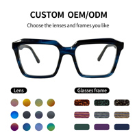 Montures de lunettes carrées personnalisées à monture complète avec logo et options de couleurs personnalisées, verres en polycarbonate pour lunettes de lecture