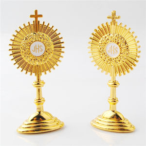 Католические религиозные товары, подарок на Первое причастие, стоя, крест, позолоченная статуя из Халса с наклейкой для украшения стола в помещении - Product Image 2