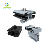 Accessoires de montage solaire KINGSOLAR, pinces de fixation intermédiaires avec joint EPDM pour panneau solaire CE ISO OEM