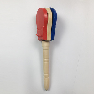 Castagnettes en bois en gros, claquettes en bois avec motifs animaux et floraux pour enfants, jouet musical rythmique - Product Image 4
