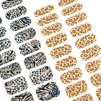 GMPC/Sedex/ISO/EUDR Vente en gros de bandes d'art d'ongles en gel à motif animal, motifs léopard, serpent, faux ongles imperméables pour femmes