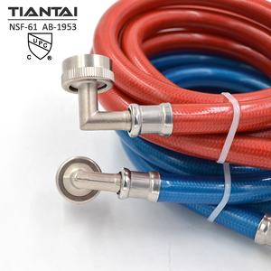 NSF-61 CUPC bebas timbal peralatan cuci jalur pasokan Inlet SS304 90 derajat selang alat cucian dengan dilapisi <span class=keywords><strong>PVC</strong></span> - Product Image 4
