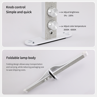 Lampe de table pour manucure 48W, dorée, carrée, pliable, avec support pour téléphone