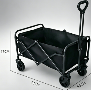 Katlanabilir Hafif Karbon Çelik Dört Tekerlekli Taşınabilir Açık Hava Alışveriş Seyahat Arabası Çok Fonksiyonlu Kamp Arabası Bahçe Arabası - Product Image 5