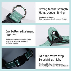 Wholesale Nylon Custom Logo <b>Dog</b> <b>Collar</b> Adjustable - Product Image 5