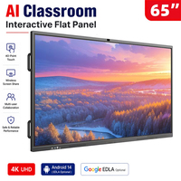 4K İnteraktif Beyaz Tahta LCD Dokunmatik Ekran 20 Noktalı Kalemle Parmakla Yazma Ekranı Android Windows Sınıf Ofis Öğretimi