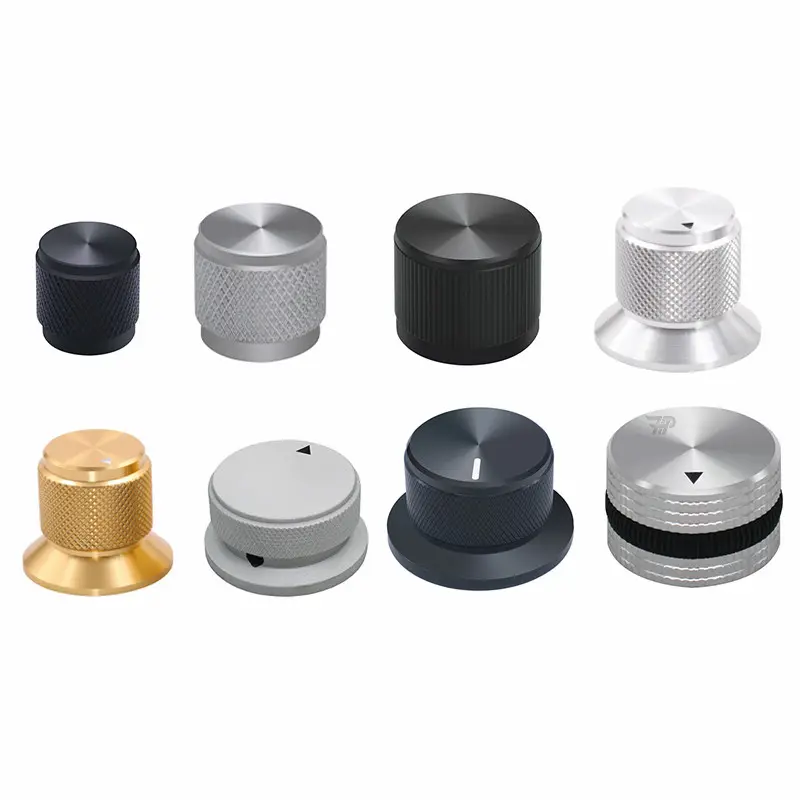 Custom CNC Machining Turning Aluminum Sound Volume Rotary Switch Knob solid aluminum knobs